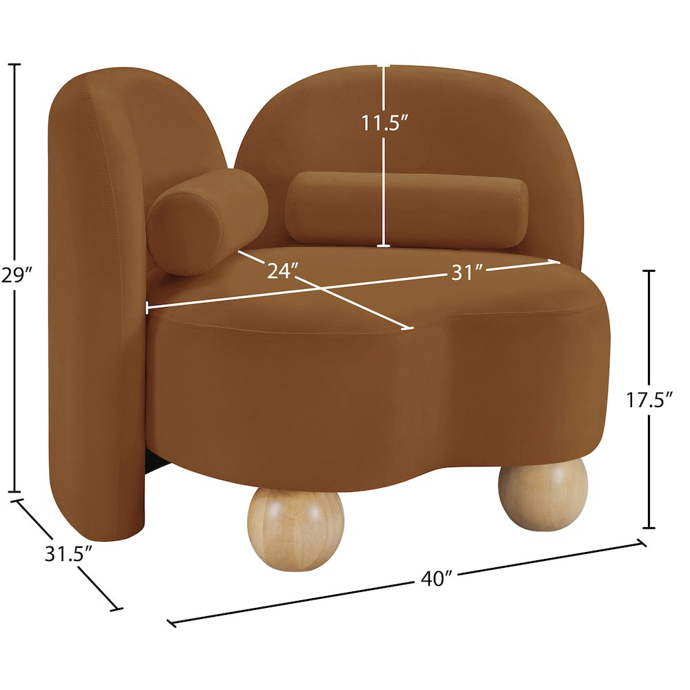 Daphne Saddle Velvet Chair. Picture 16