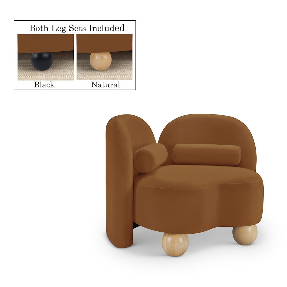 Daphne Saddle Velvet Chair. Picture 1