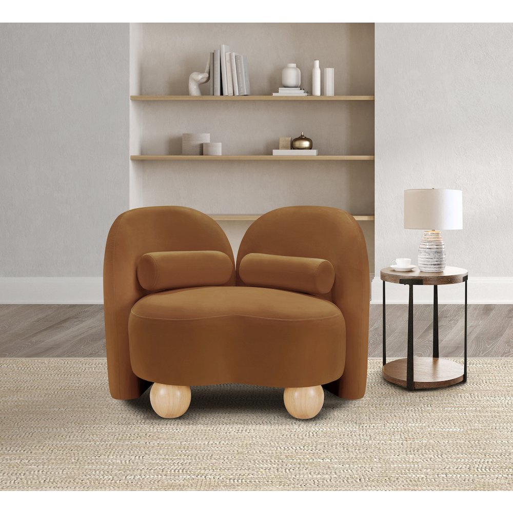 Daphne Saddle Velvet Chair. Picture 2