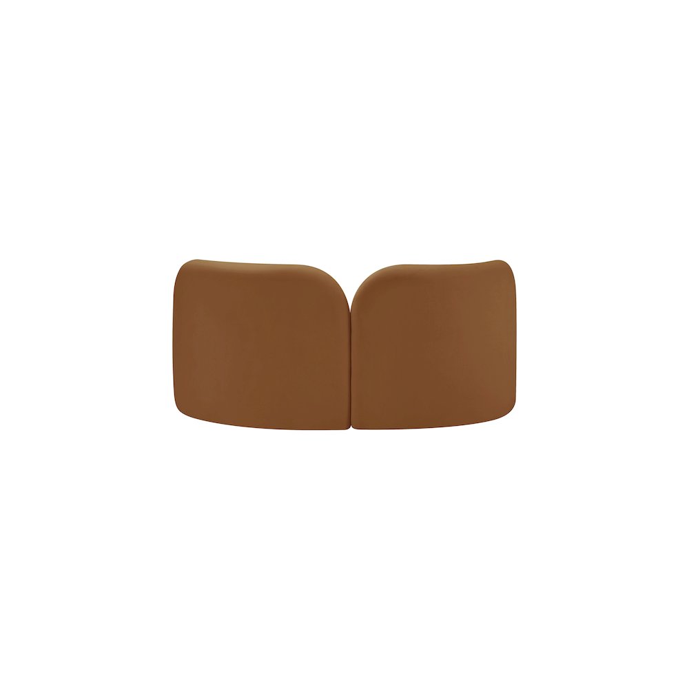 Daphne Saddle Velvet Loveseat. Picture 6