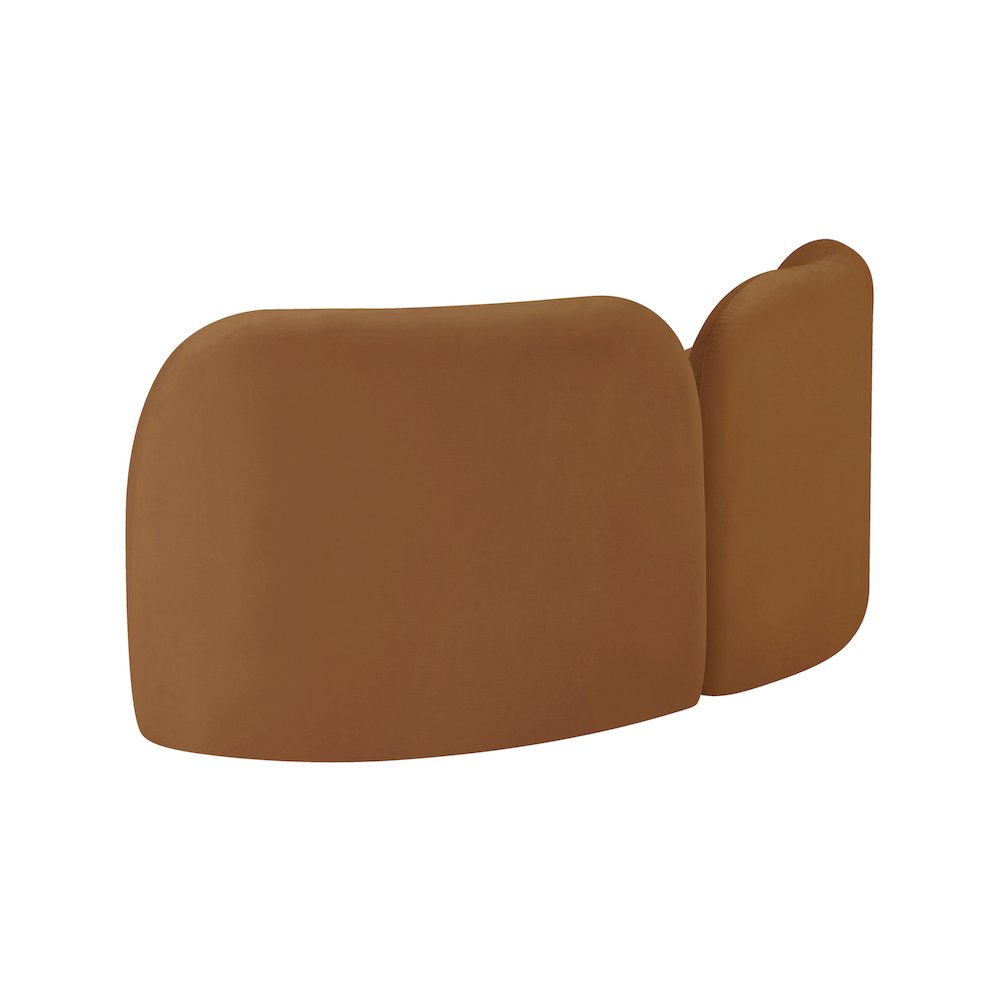 Daphne Saddle Velvet Loveseat. Picture 7