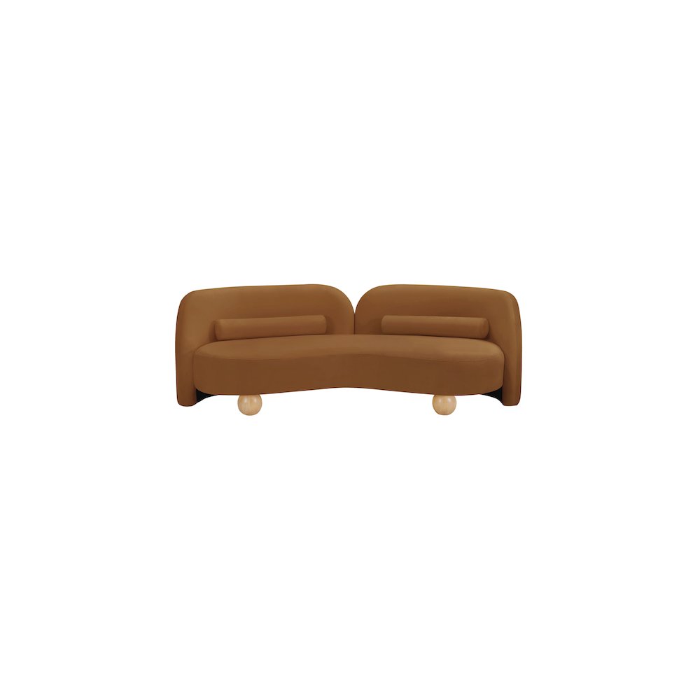 Daphne Saddle Velvet Sofa. Picture 4