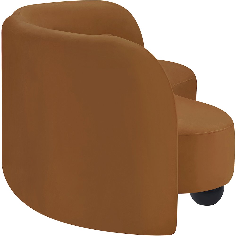 Daphne Saddle Velvet Sofa. Picture 5