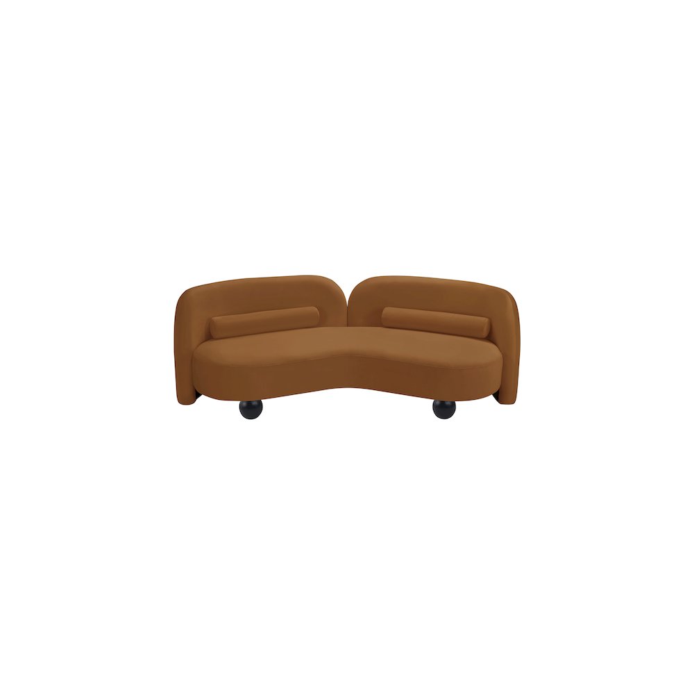 Daphne Saddle Velvet Sofa. Picture 8