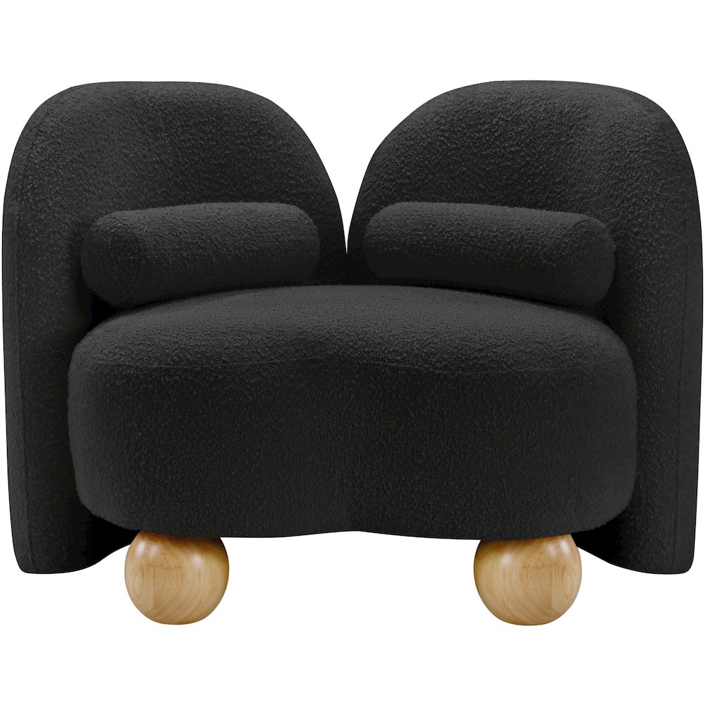 Daphne Black Boucle Fabric Chair. Picture 1