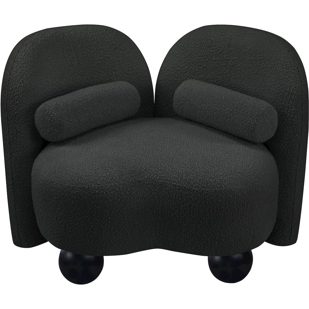Daphne Black Boucle Fabric Chair. Picture 8