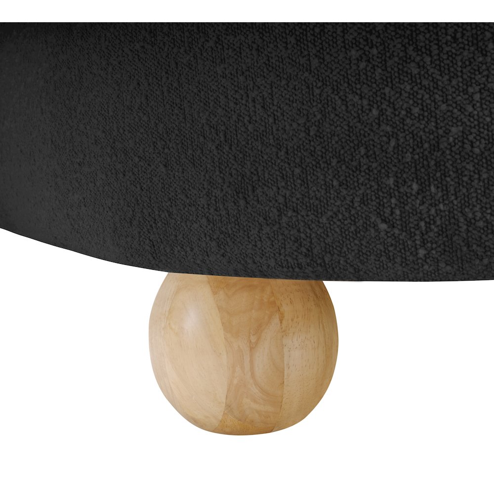 Daphne Black Boucle Fabric Sofa. Picture 9