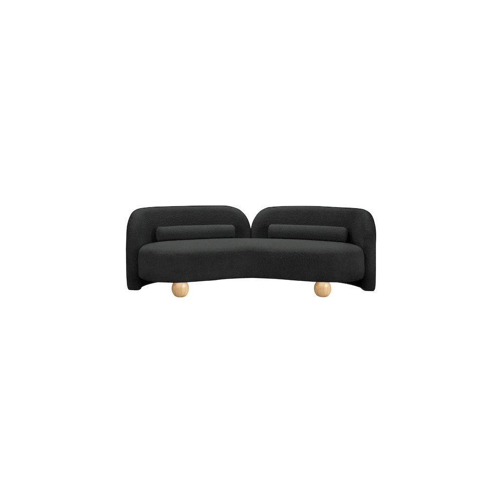 Daphne Black Boucle Fabric Sofa. Picture 4