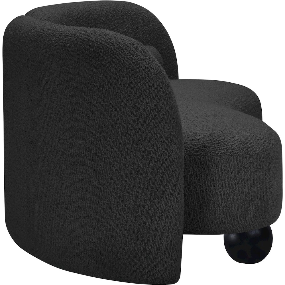 Daphne Black Boucle Fabric Sofa. Picture 5
