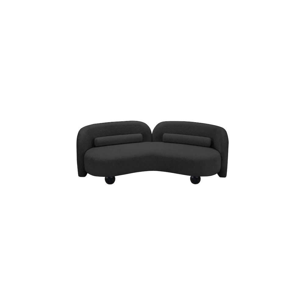 Daphne Black Boucle Fabric Sofa. Picture 8