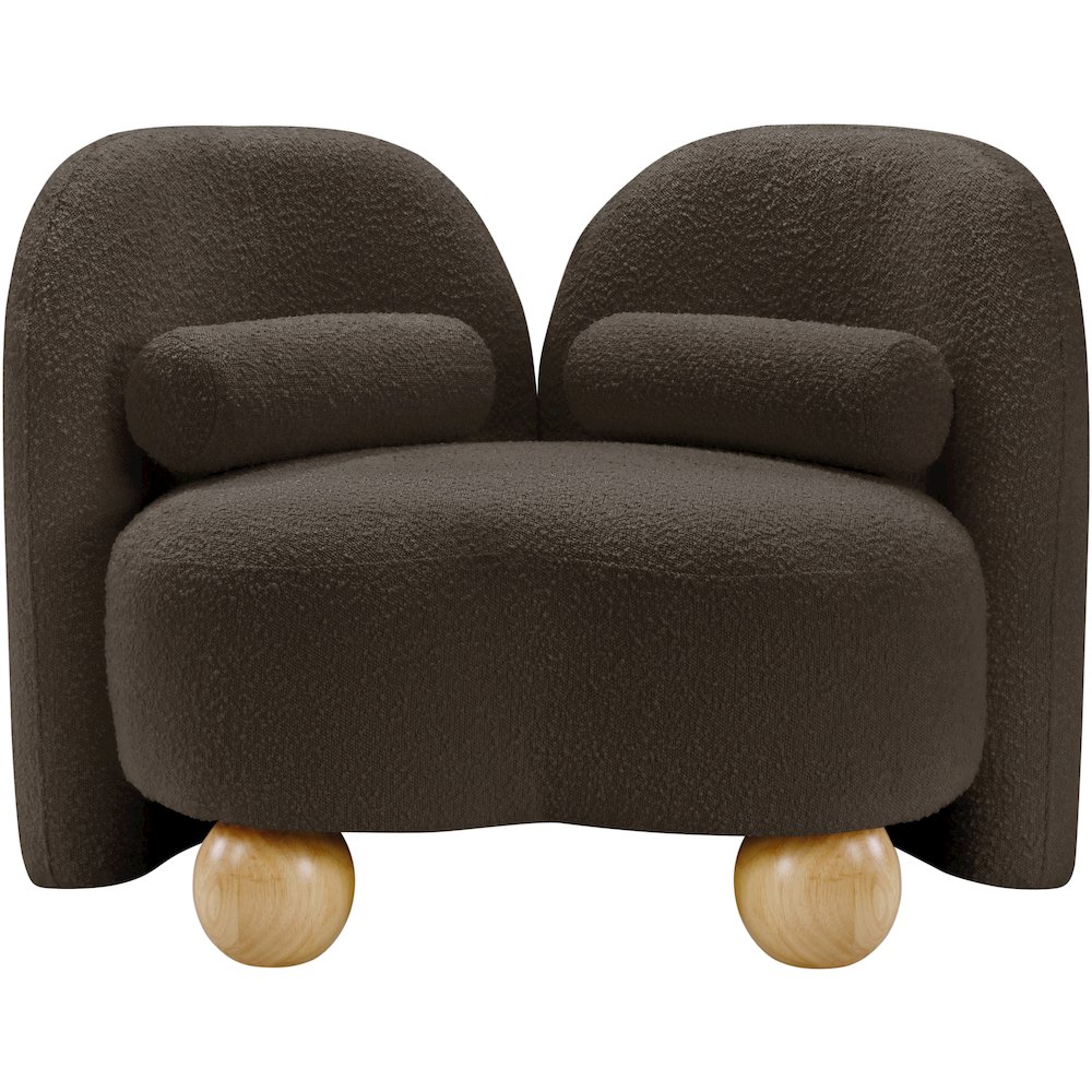 Daphne Brown Boucle Fabric Chair. Picture 4