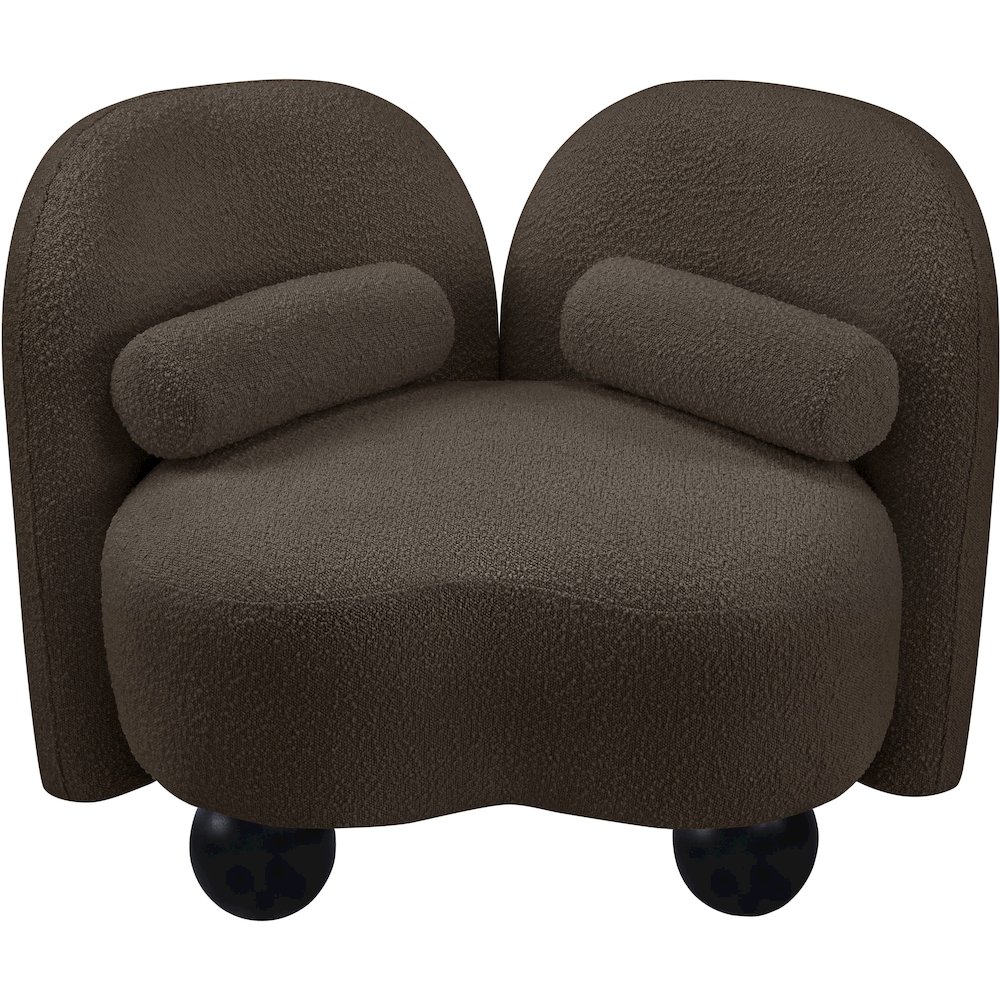 Daphne Brown Boucle Fabric Chair. Picture 8