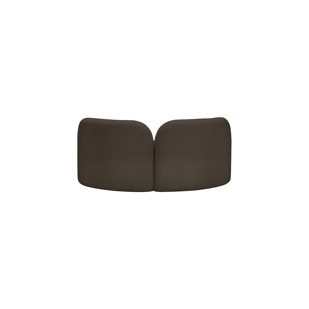 Daphne Brown Boucle Fabric Loveseat. Picture 6