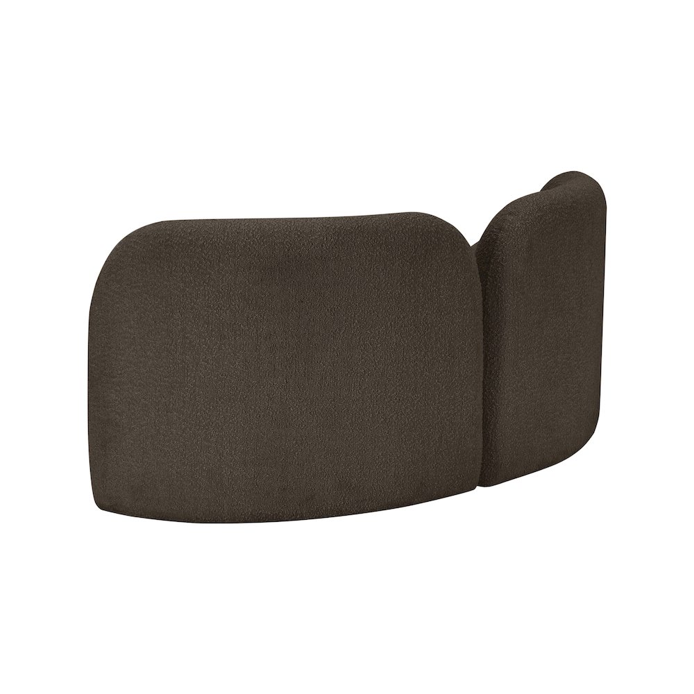 Daphne Brown Boucle Fabric Loveseat. Picture 7