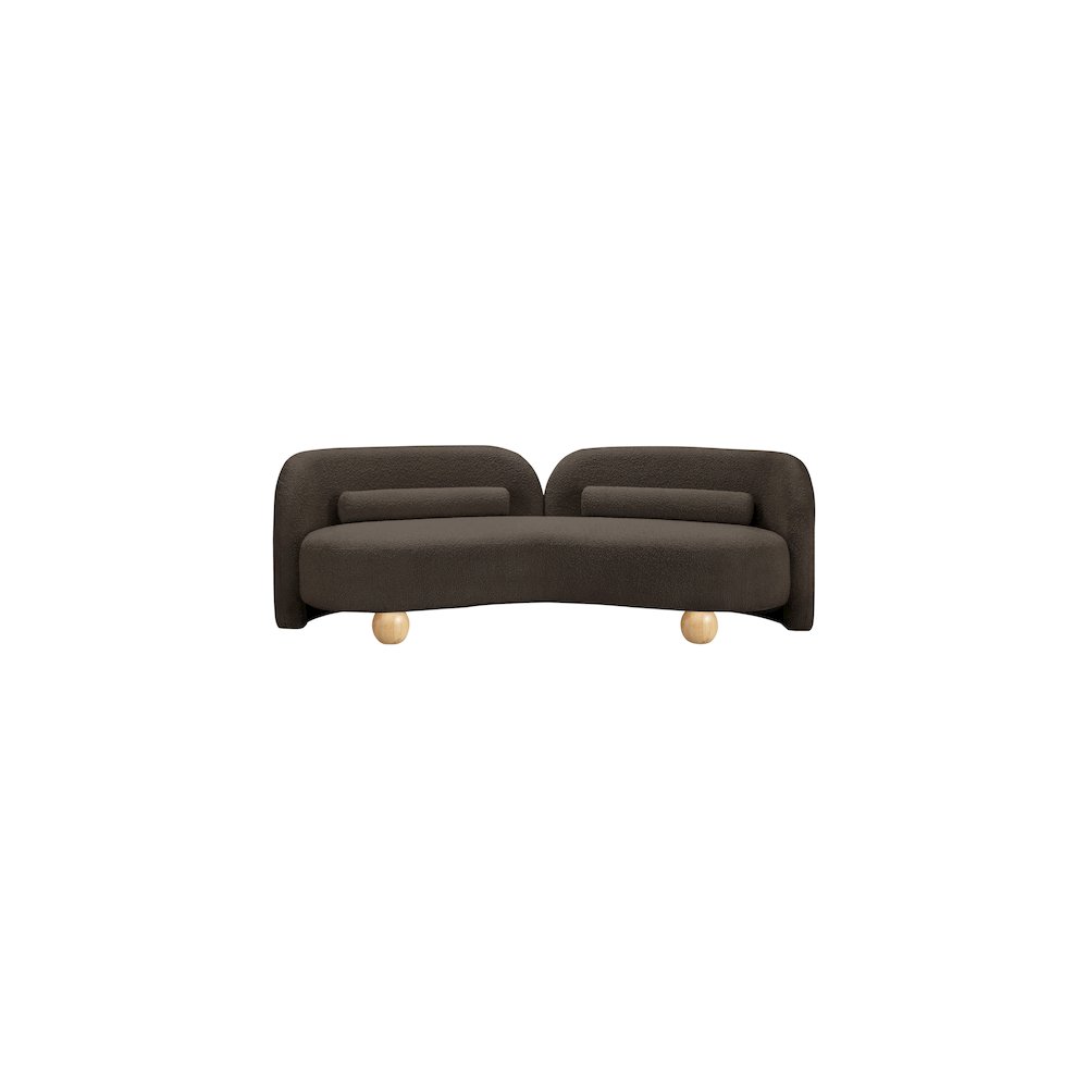 Daphne Brown Boucle Fabric Sofa. Picture 4