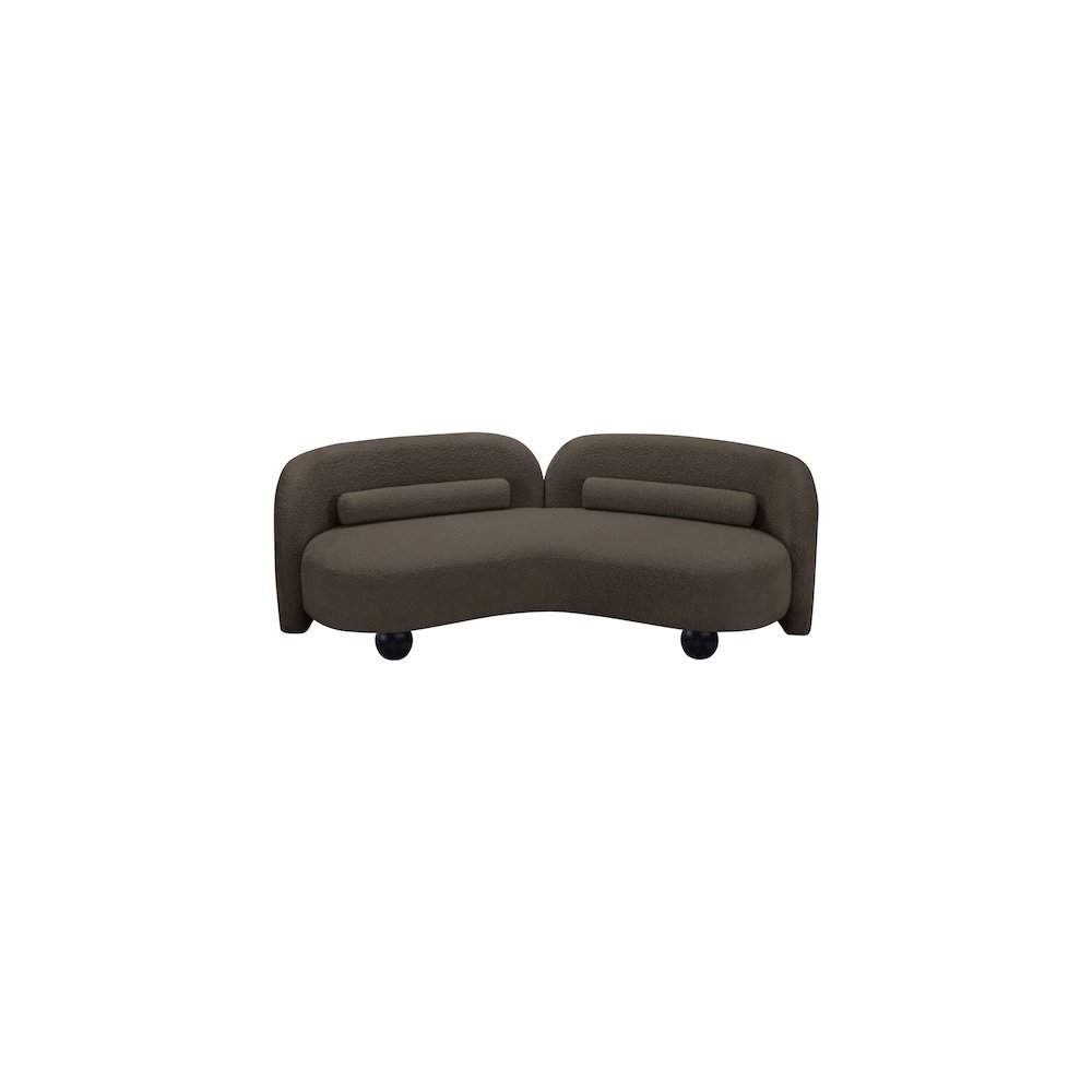 Daphne Brown Boucle Fabric Sofa. Picture 8