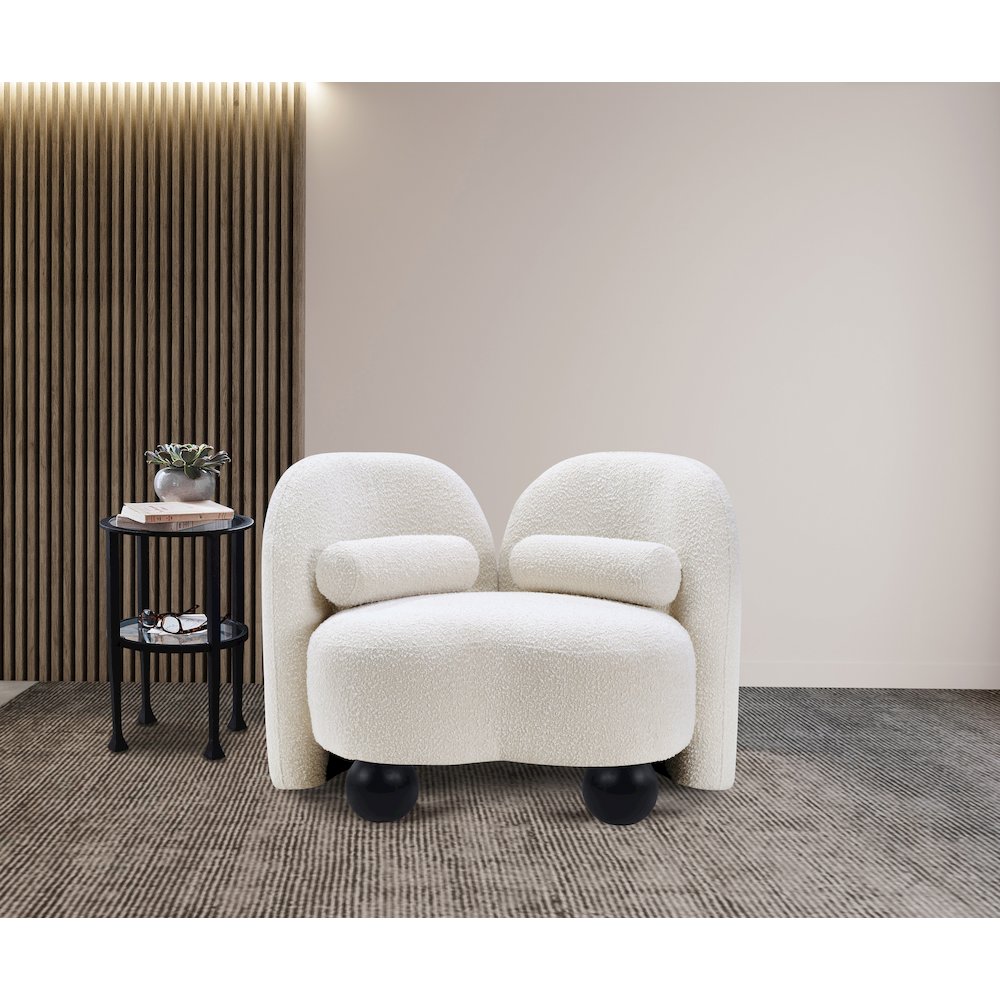 Daphne Cream Boucle Fabric Chair. Picture 4