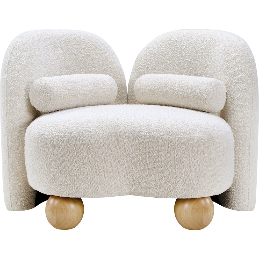 Daphne Cream Boucle Fabric Chair. Picture 1