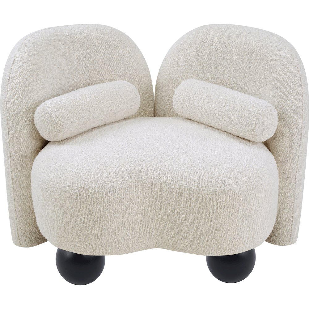 Daphne Cream Boucle Fabric Chair. Picture 8