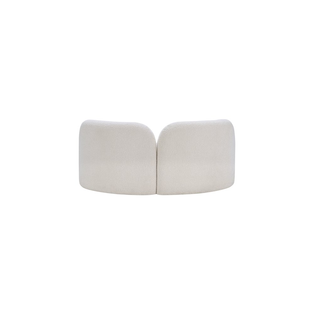 Daphne Cream Boucle Fabric Loveseat. Picture 6
