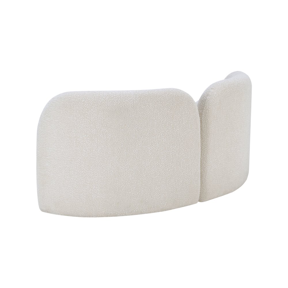 Daphne Cream Boucle Fabric Loveseat. Picture 7