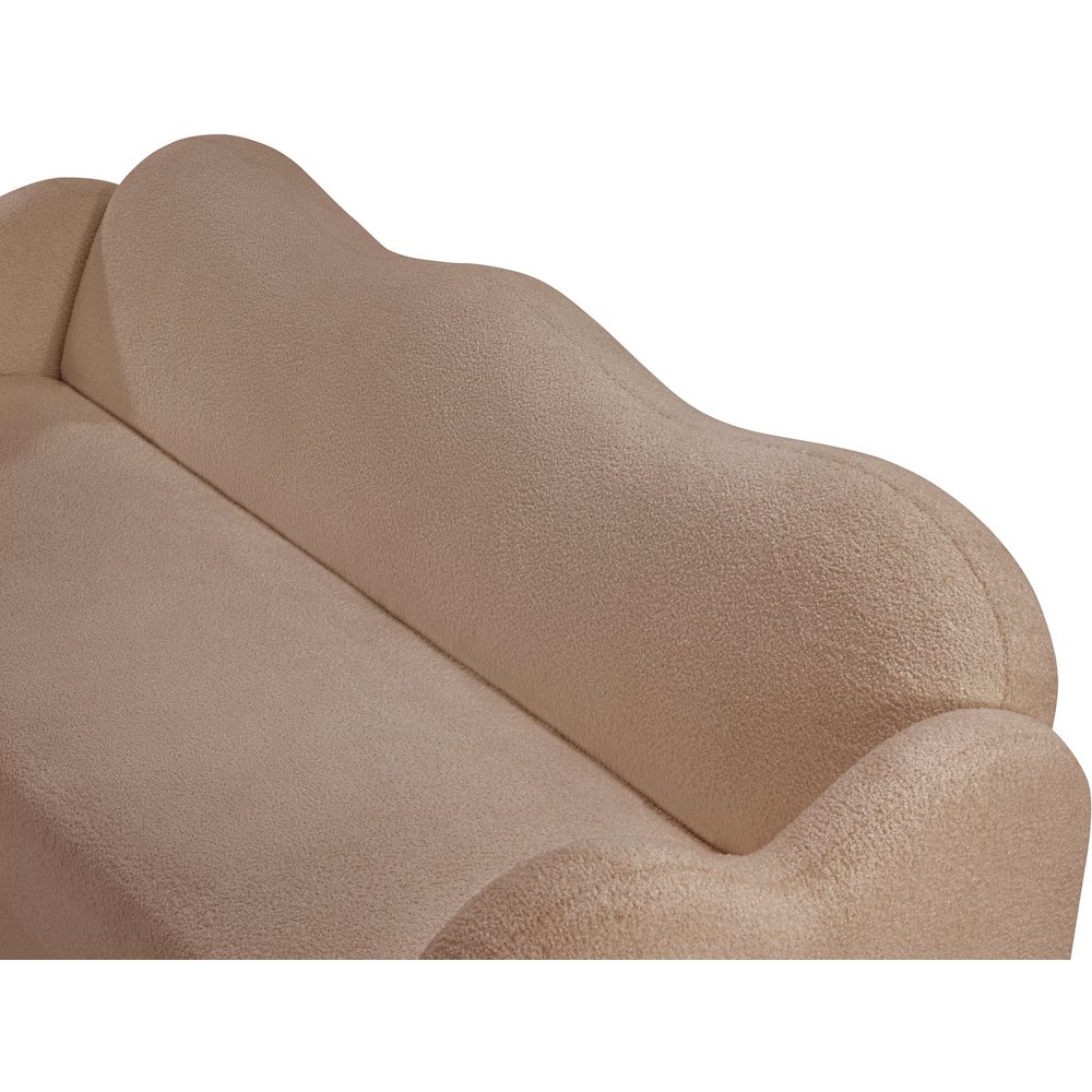 Bloom Beige Teddy Fabric Sofa. Picture 10