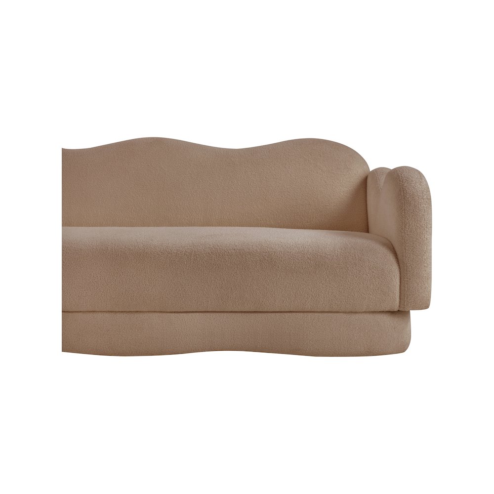 Bloom Beige Teddy Fabric Sofa. Picture 11