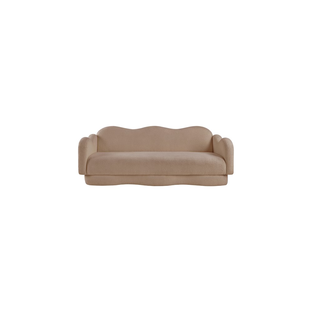 Bloom Beige Teddy Fabric Sofa. Picture 2