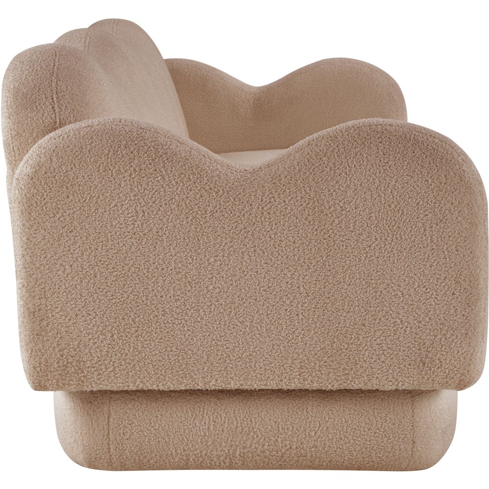 Bloom Beige Teddy Fabric Sofa. Picture 3