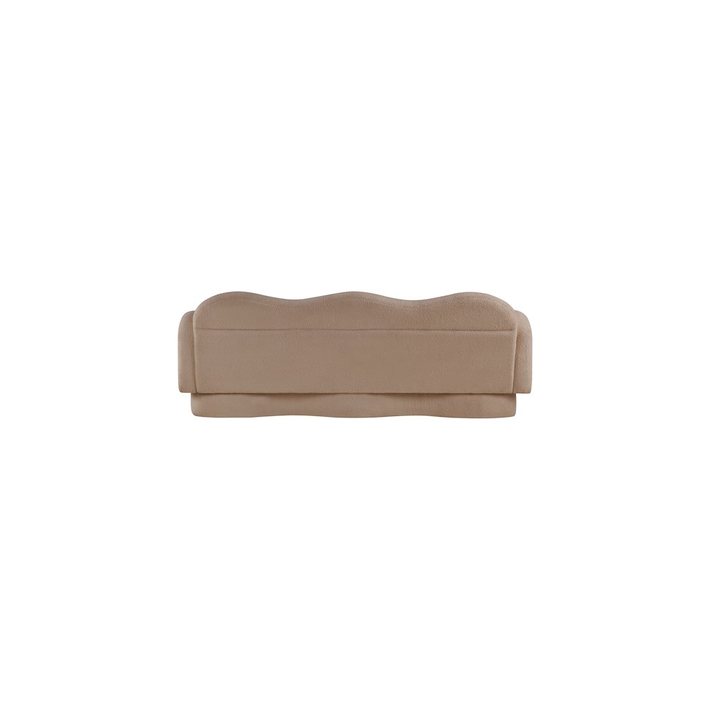Bloom Beige Teddy Fabric Sofa. Picture 4