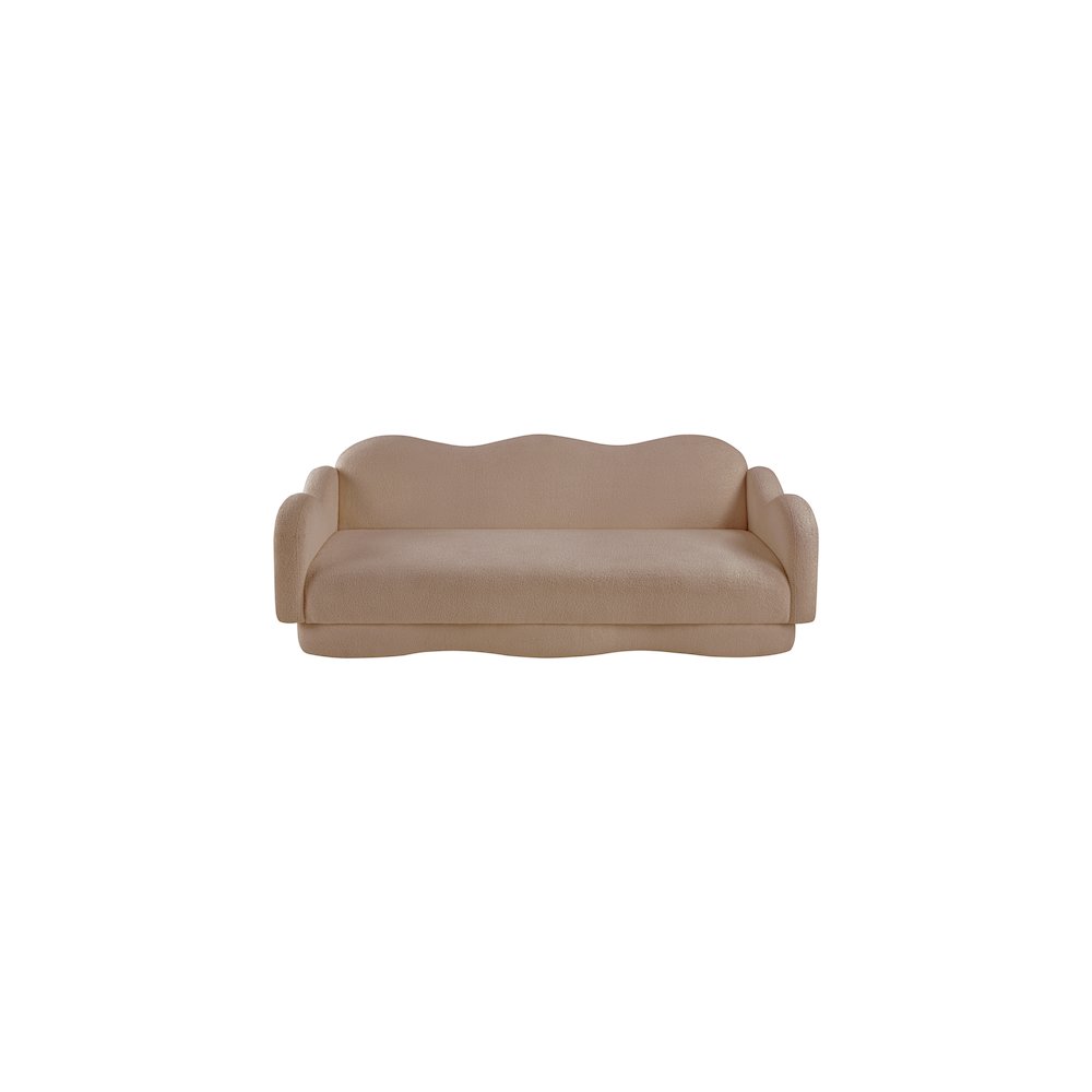 Bloom Beige Teddy Fabric Sofa. Picture 5