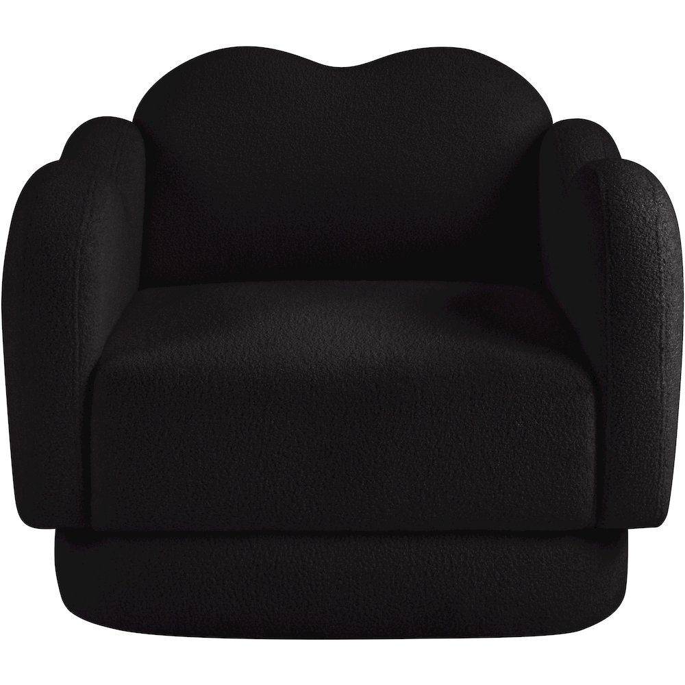 Bloom Black Teddy Fabric Chair. Picture 2