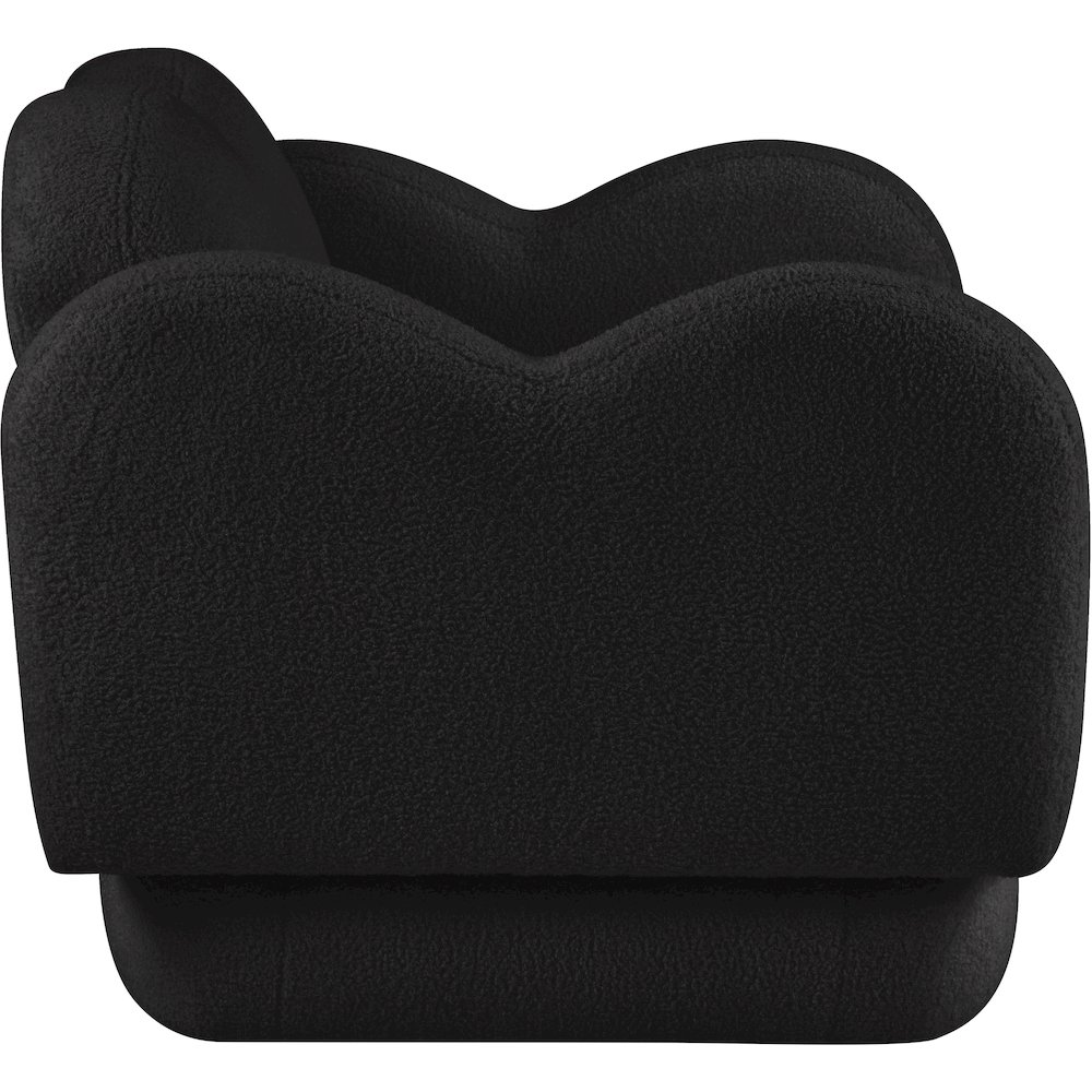 Bloom Black Teddy Fabric Chair. Picture 3