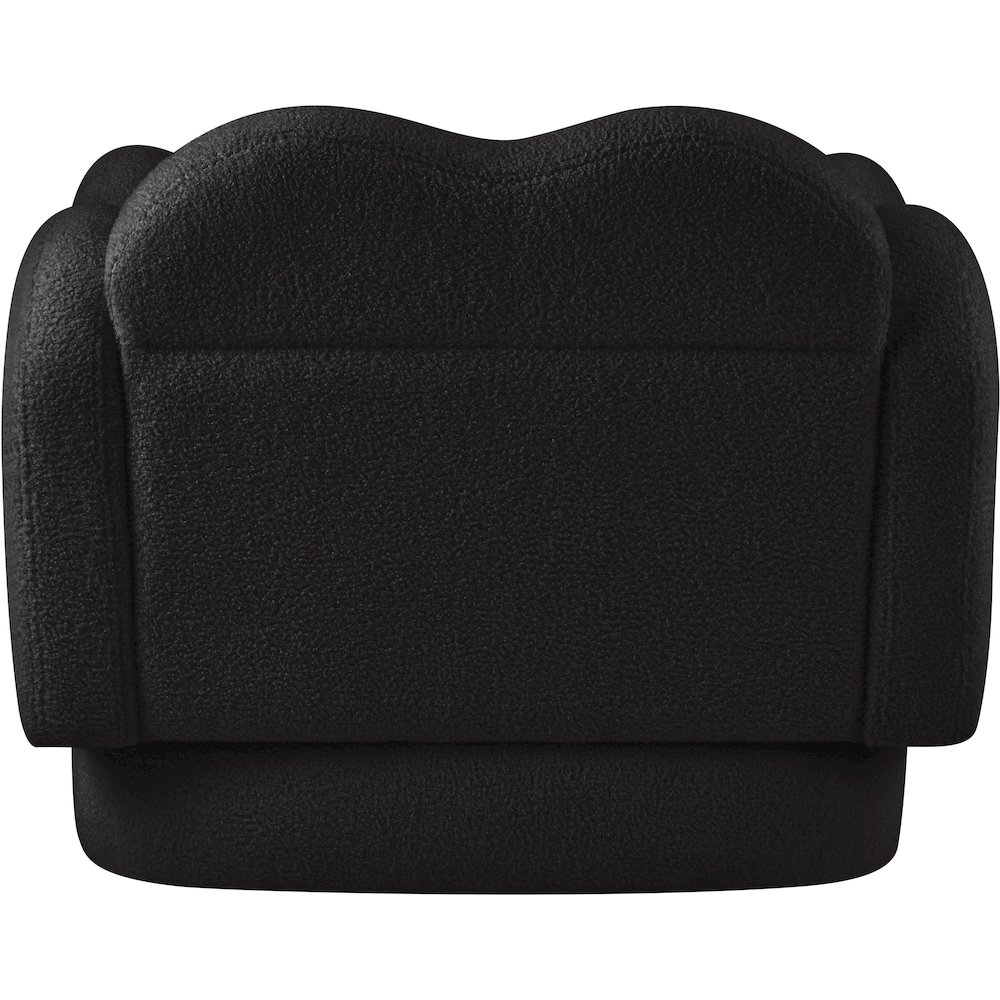 Bloom Black Teddy Fabric Chair. Picture 4