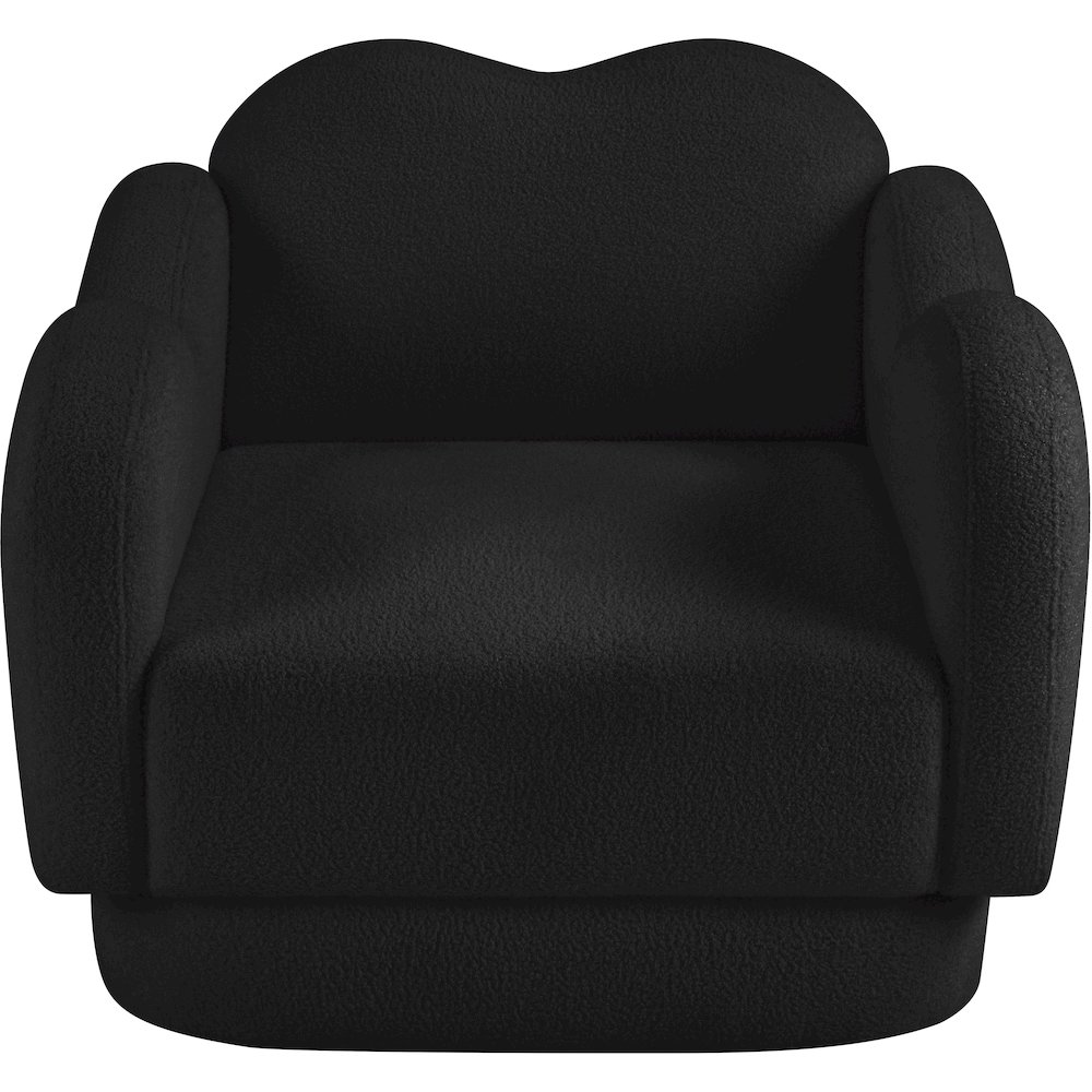 Bloom Black Teddy Fabric Chair. Picture 5