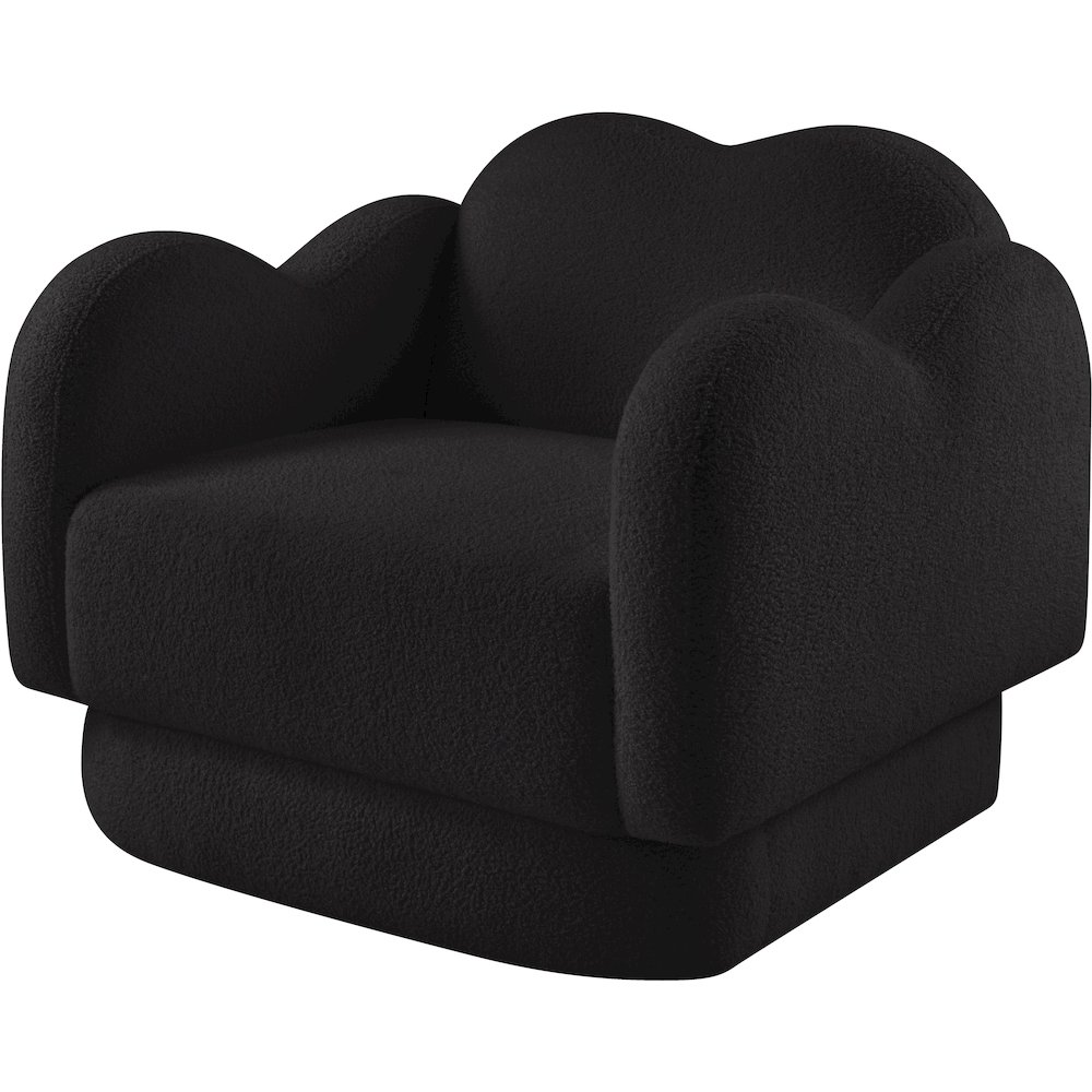 Bloom Black Teddy Fabric Chair. Picture 6