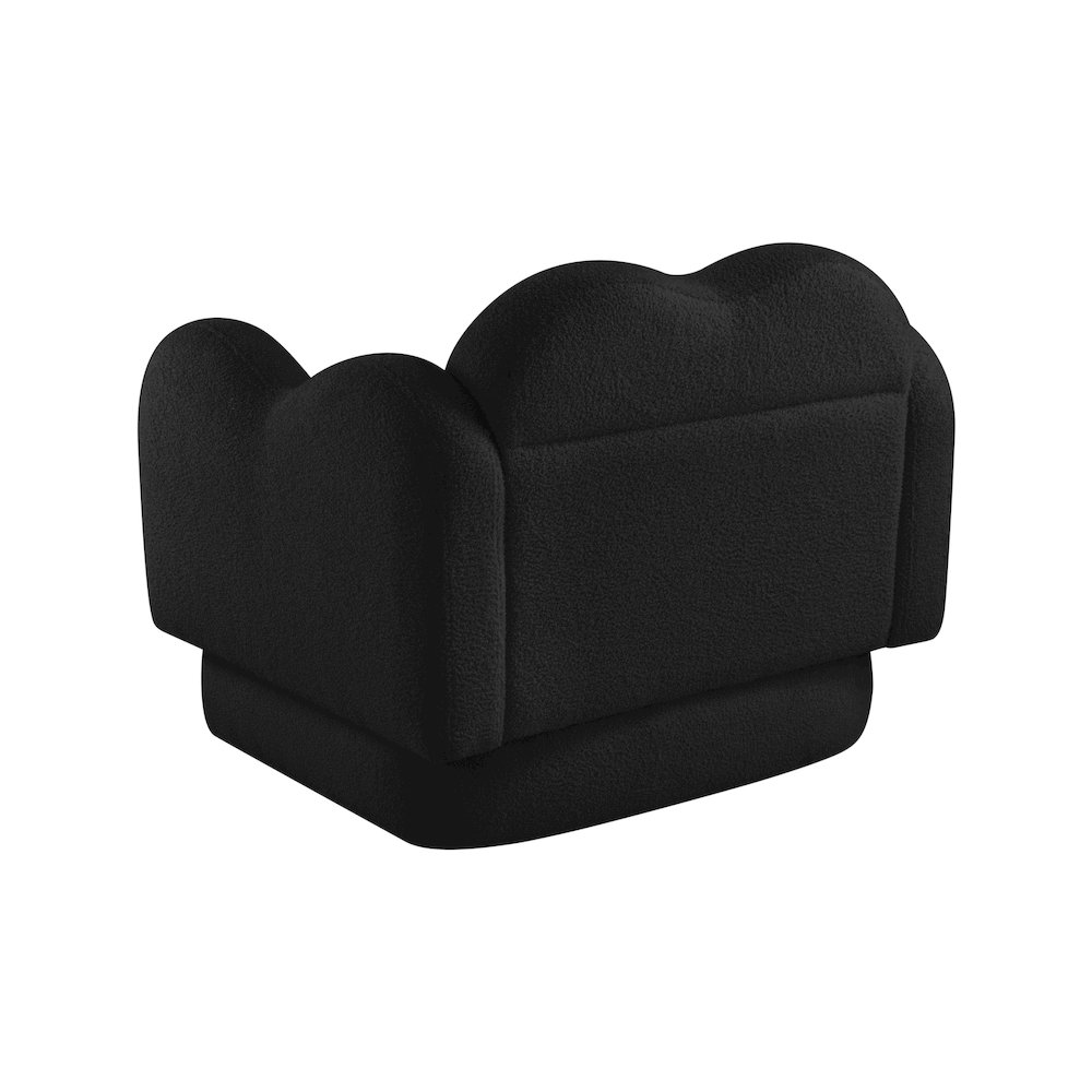 Bloom Black Teddy Fabric Chair. Picture 7