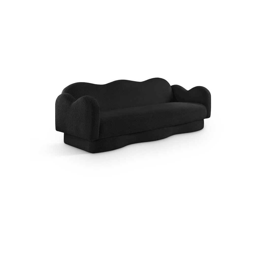 Bloom Black Teddy Fabric Sofa. Picture 1