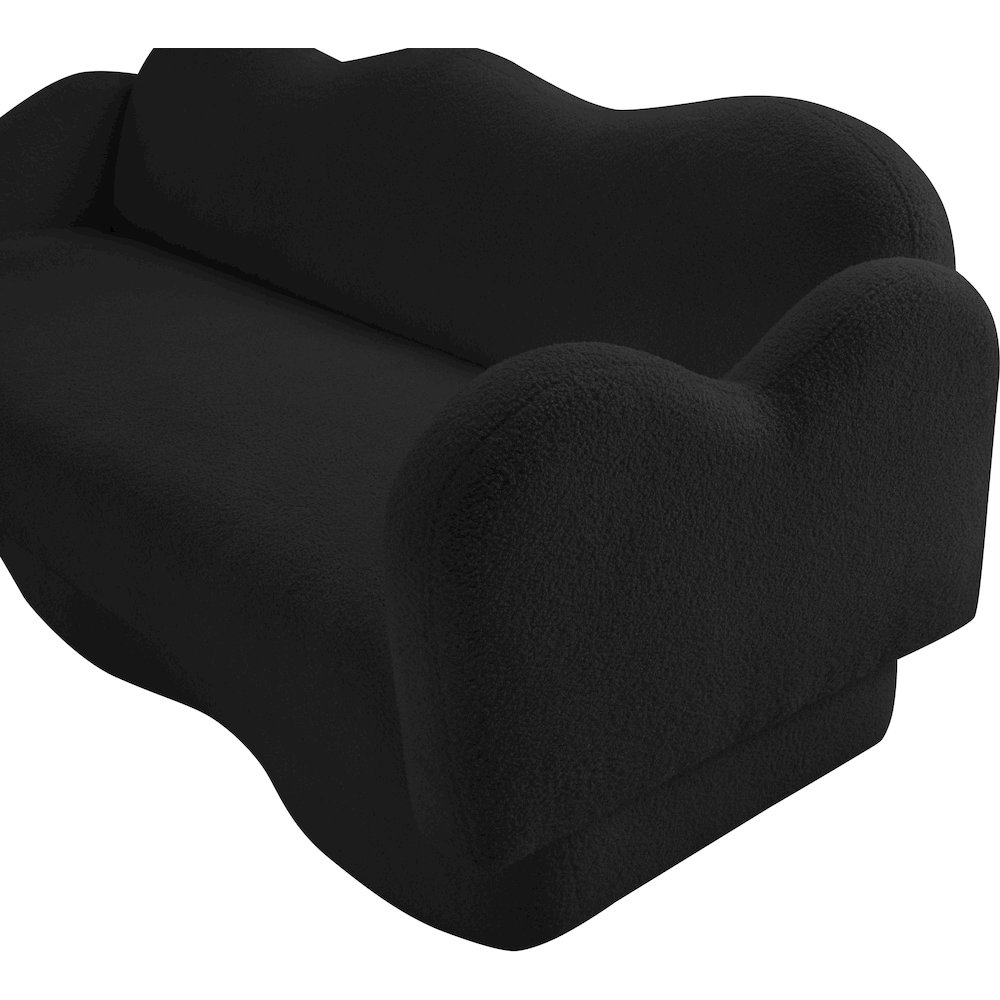 Bloom Black Teddy Fabric Sofa. Picture 9