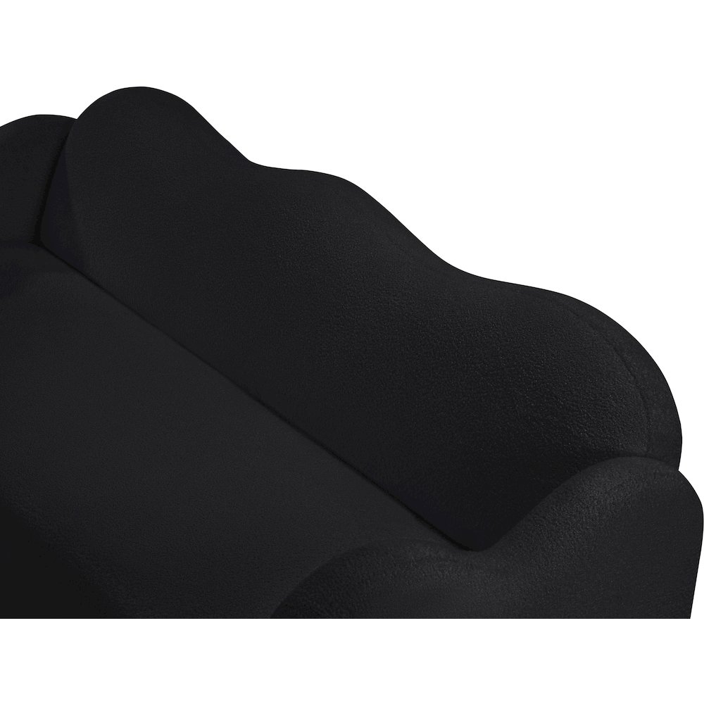 Bloom Black Teddy Fabric Sofa. Picture 10
