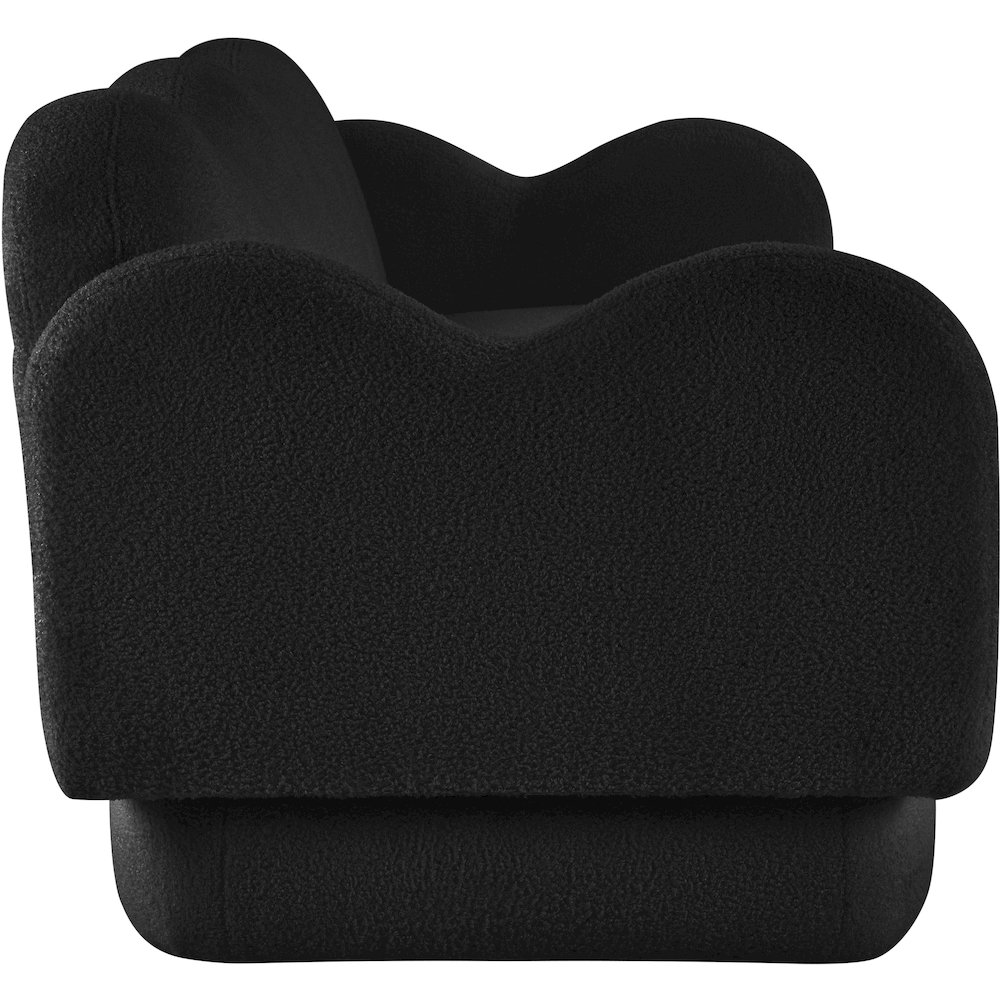 Bloom Black Teddy Fabric Sofa. Picture 3