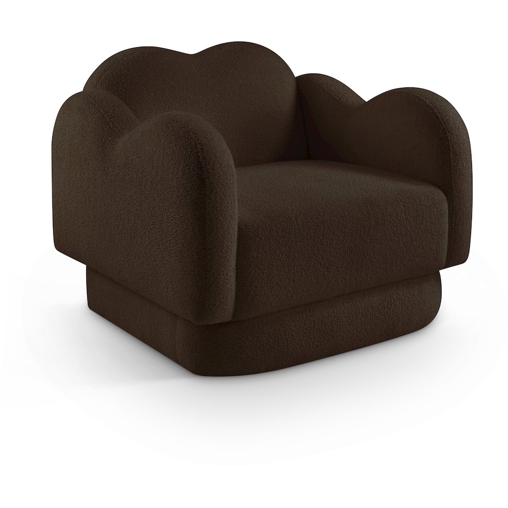 Bloom Brown Teddy Fabric Chair. Picture 1