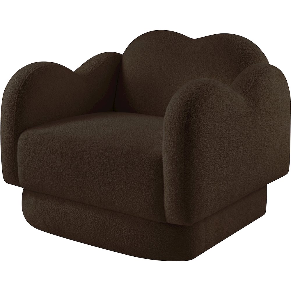 Bloom Brown Teddy Fabric Chair. Picture 6