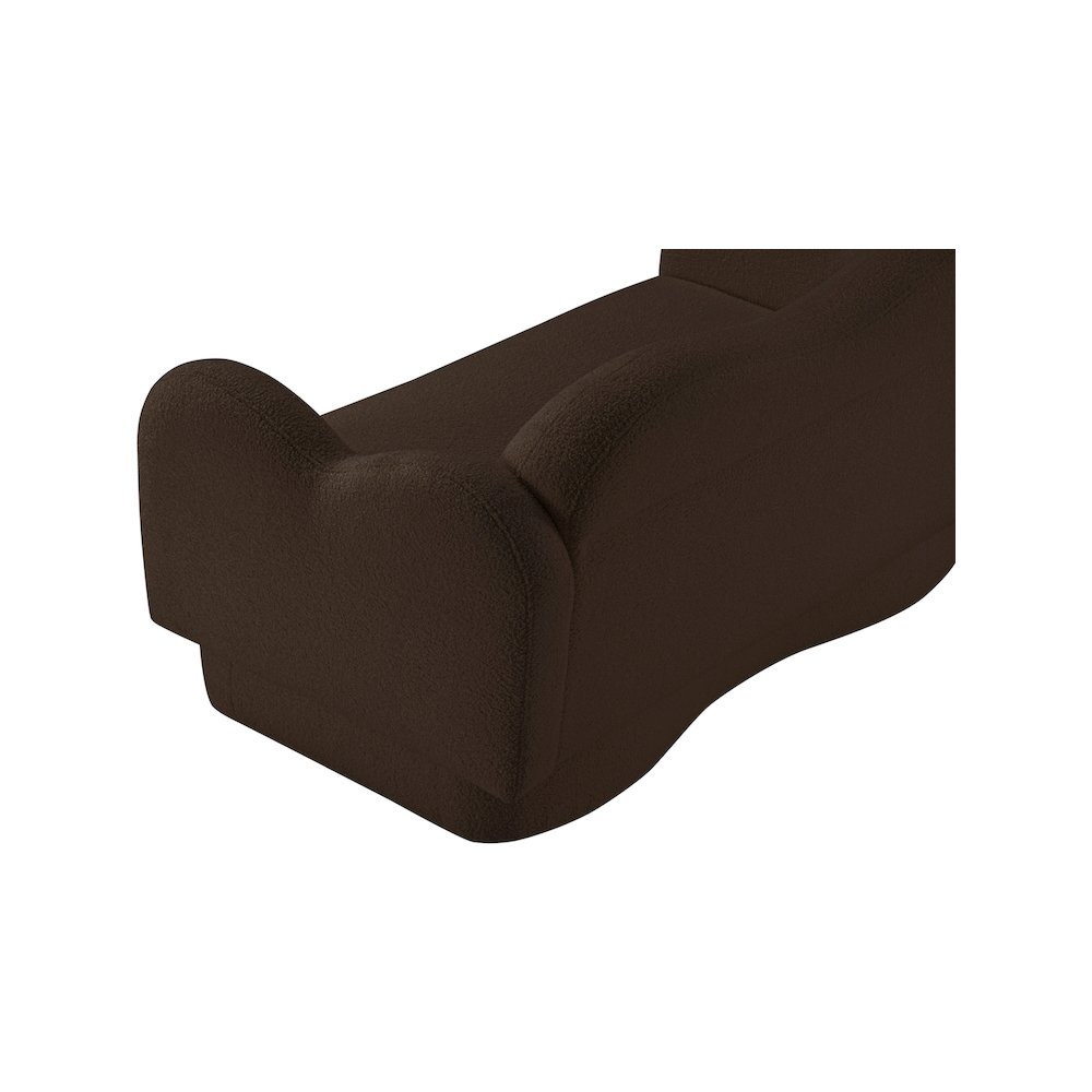 Bloom Brown Teddy Fabric Loveseat. Picture 9