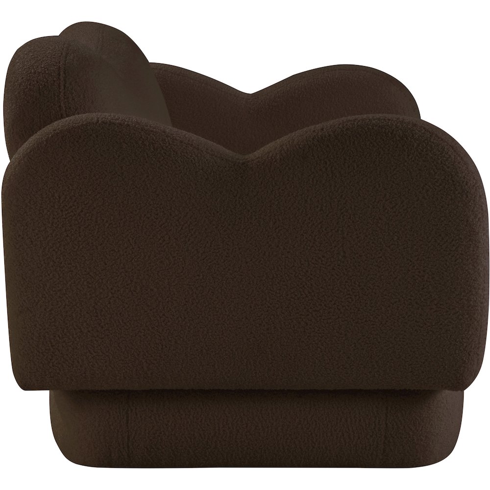 Bloom Brown Teddy Fabric Loveseat. Picture 3