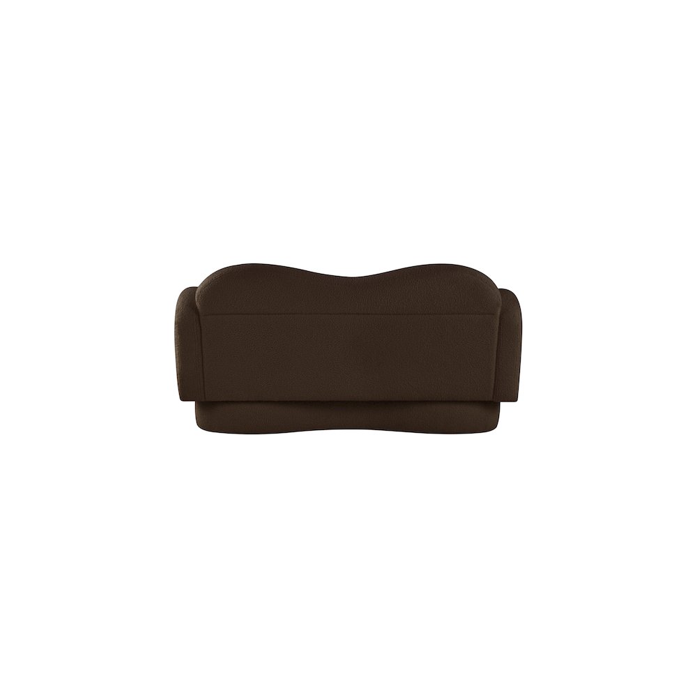 Bloom Brown Teddy Fabric Loveseat. Picture 4