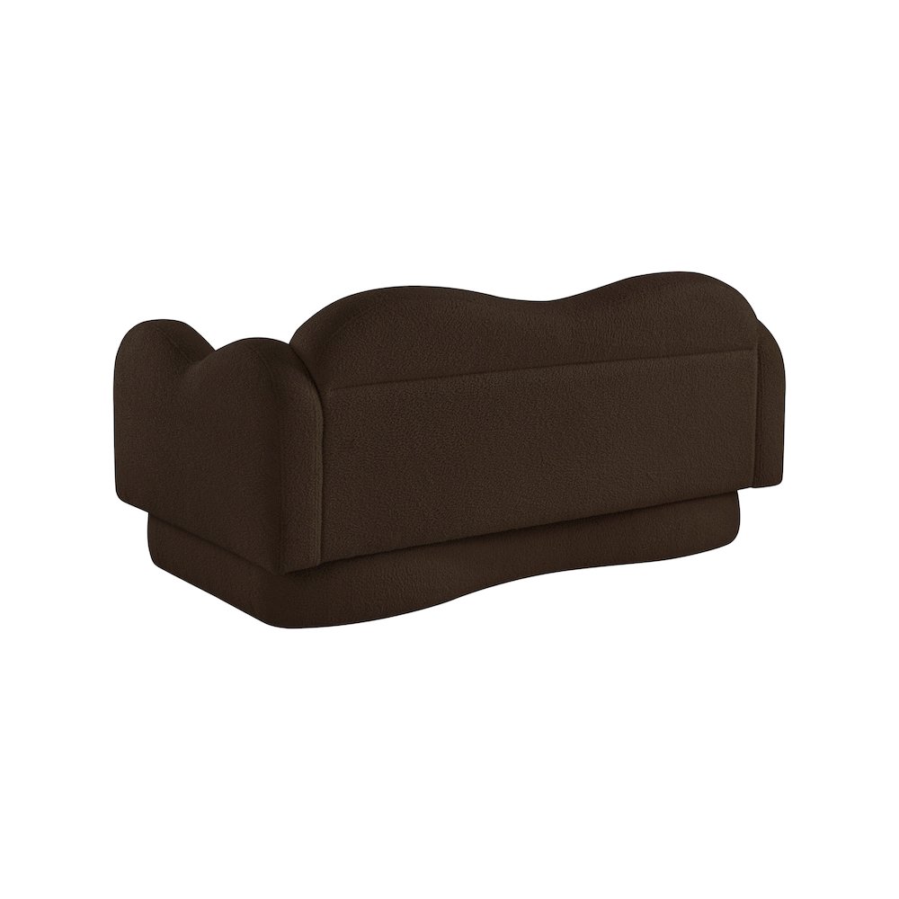 Bloom Brown Teddy Fabric Loveseat. Picture 7