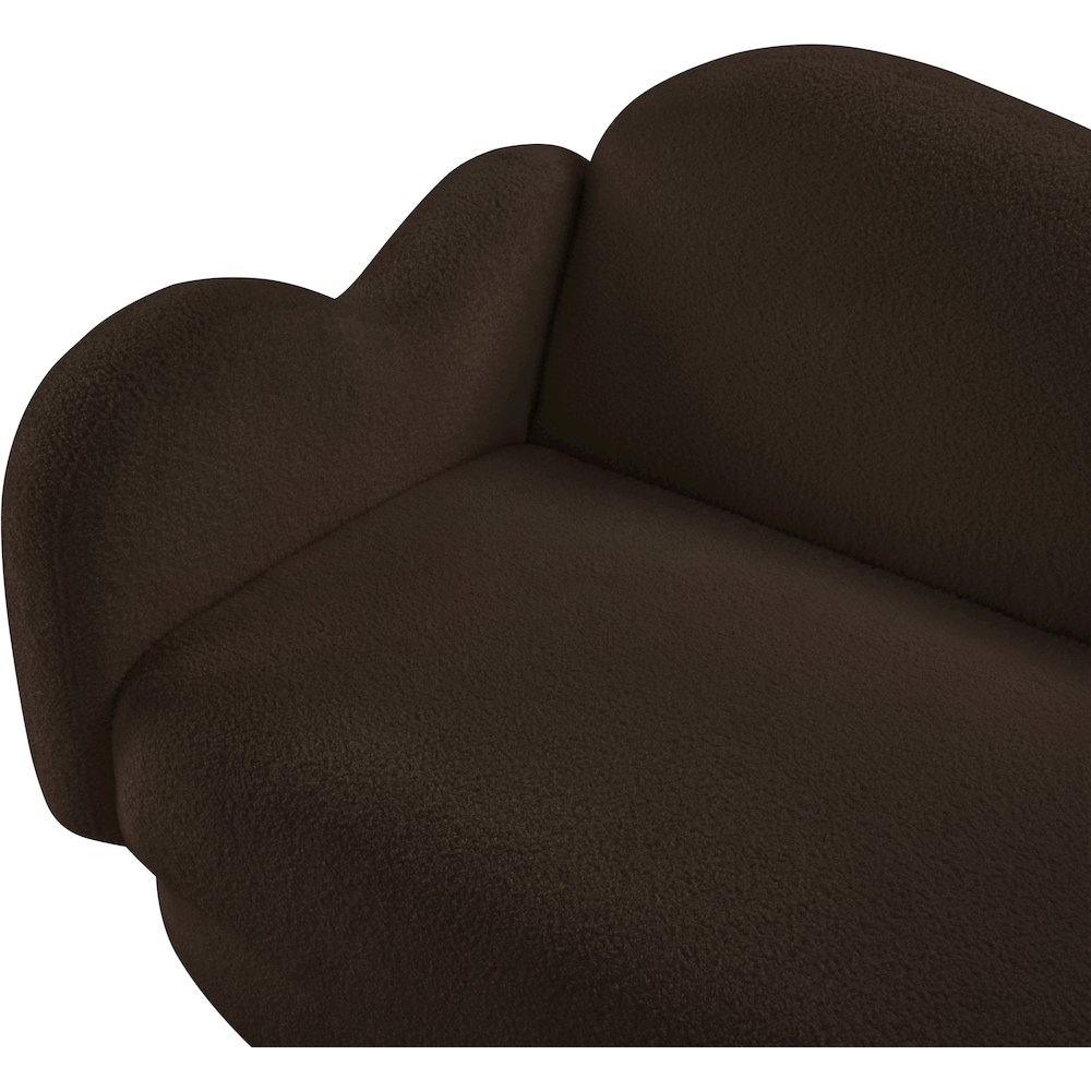 Bloom Brown Teddy Fabric Loveseat. Picture 8