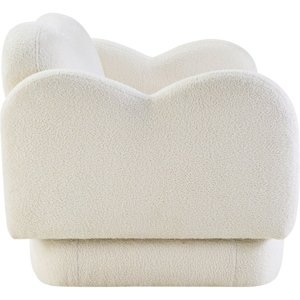 Bloom Cream Teddy Fabric Chair. Picture 3