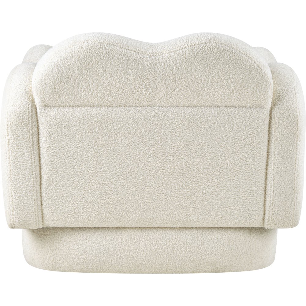 Bloom Cream Teddy Fabric Chair. Picture 4